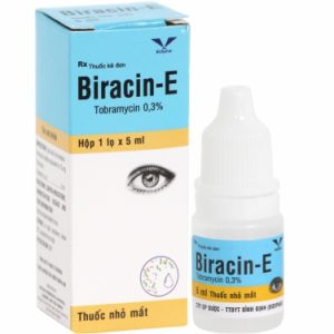 Biracin E Tobramycin 0.3% Bidiphar Lốc 10 chai/5ml