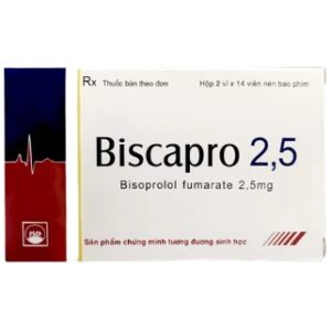 Biscapro 2.5 Bisoprolol 2.5mg Pymepharco H/28 nén