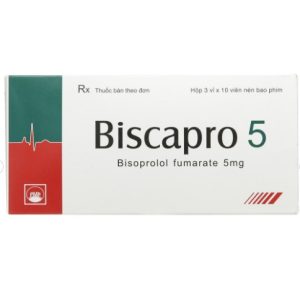 Biscapro 5 Bisoprolol 5mg Pymepharco H/28 nén