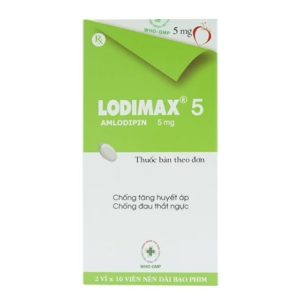 Lodimax 5 Amlodipin Opv H/20 nén dài bao phim