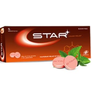 Kẹo Star sore throat nâu Opv H/24v
