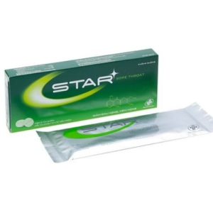 Kẹo Star Sore Throat xanh lá Opv H/24 viên.